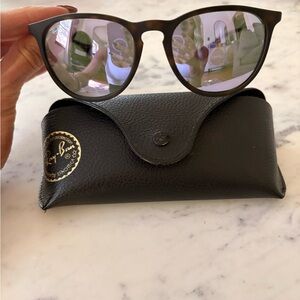 Ray-Ban Black Sunglasses with Reflective Lenses
